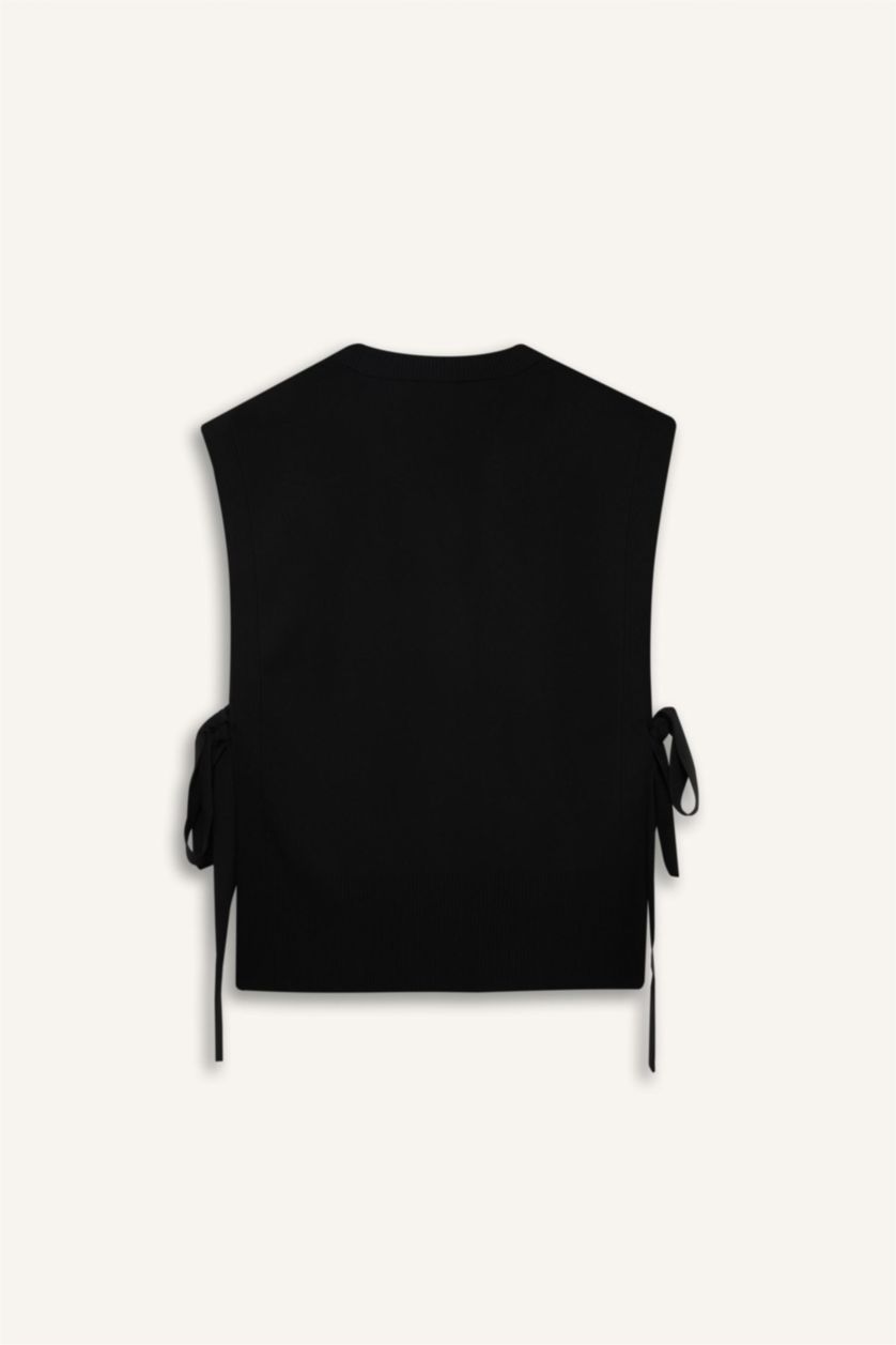 WOMAN Black V-Neck Knitwear Vest