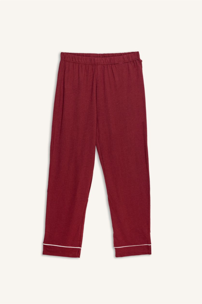 WOMAN Bordeaux Regular Fit Long Sleeve 2 Pieces Pyjama Set