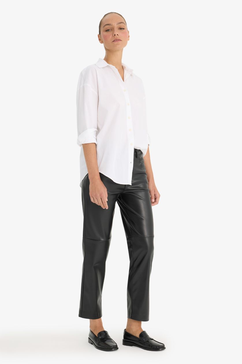 Әйелдерге қара тік пішім Шалбар