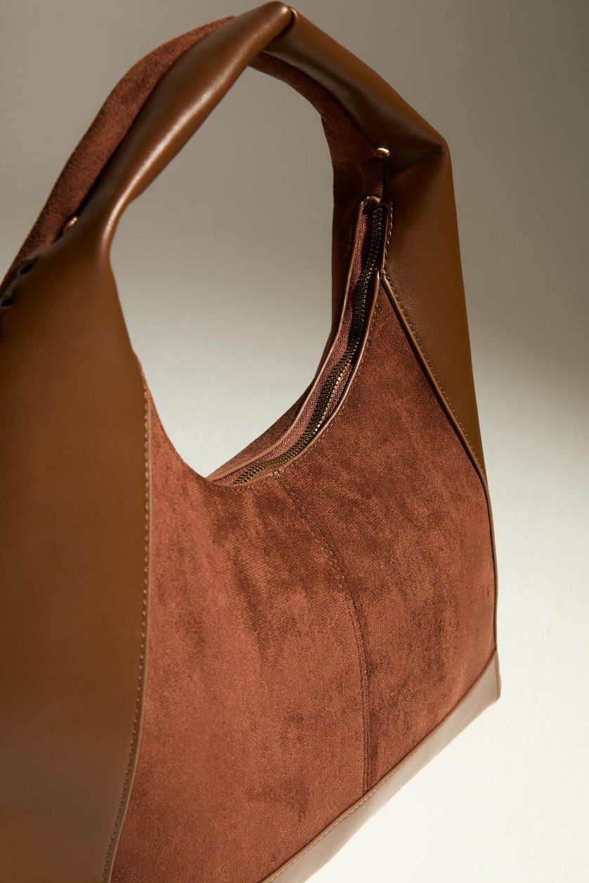 Kadın Koyu Kahve Kadın Süet Omuz Çantası