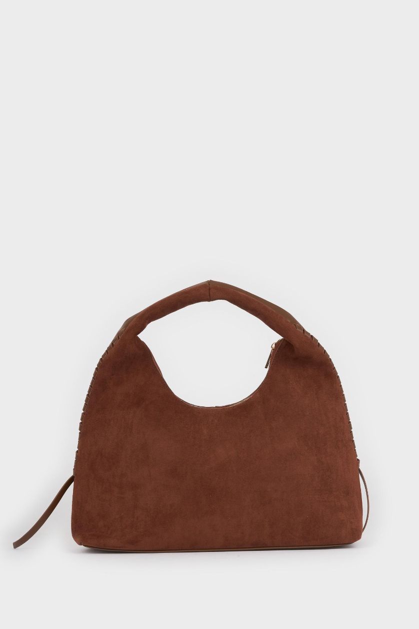 Kadın Koyu Kahve Kadın Süet Omuz Çantası