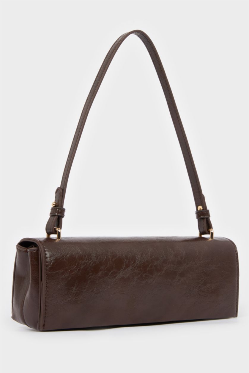 Kadın Koyu Kahve Kadın Suni Deri Baget Çanta