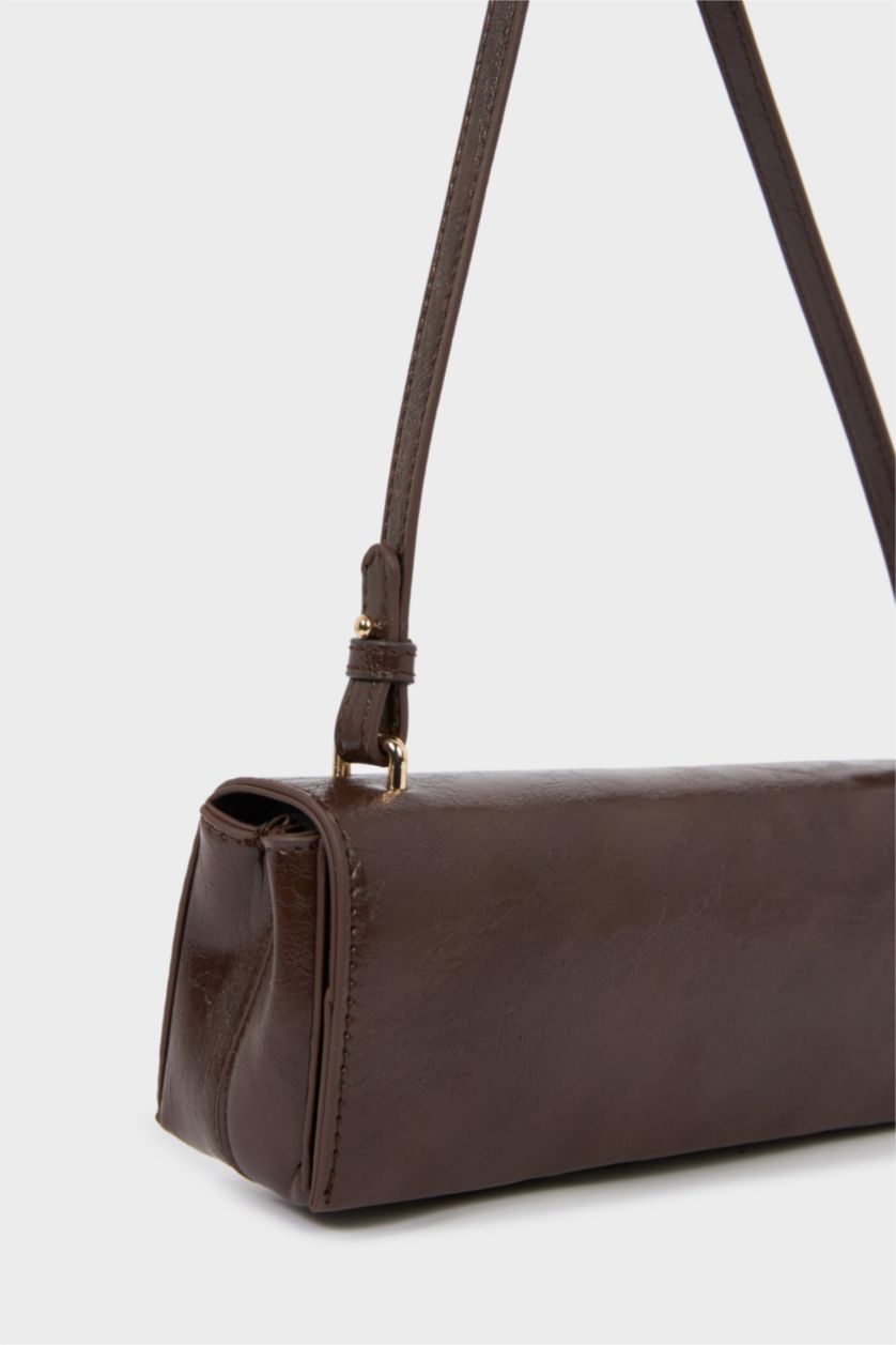 Kadın Koyu Kahve Kadın Suni Deri Baget Çanta