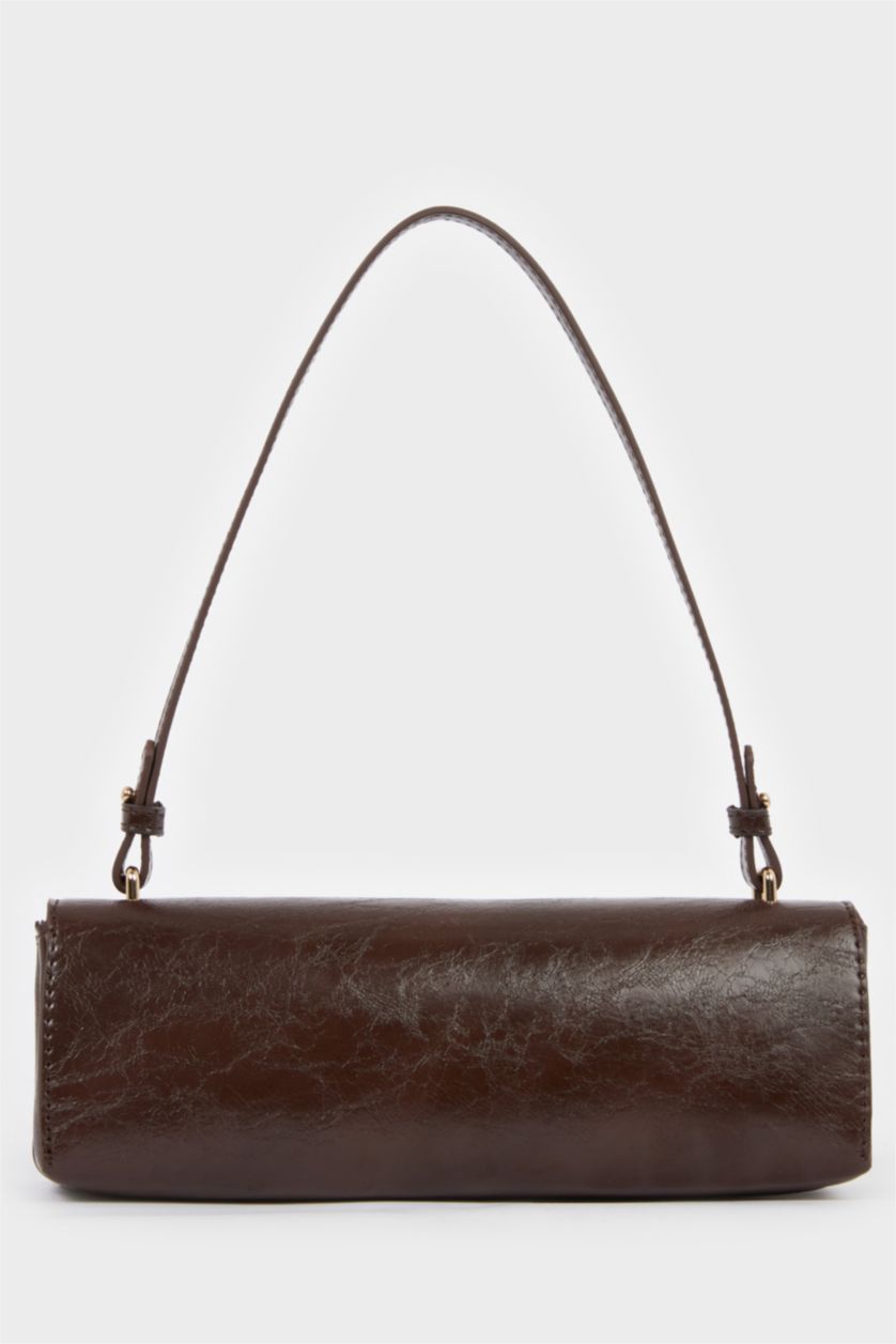 Kadın Koyu Kahve Kadın Suni Deri Baget Çanta