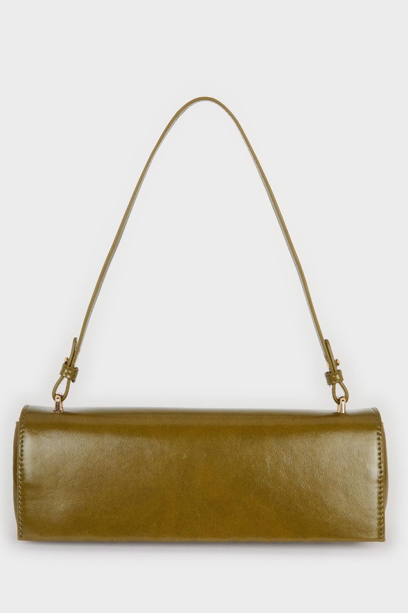 Woman Light Green Faux Leather