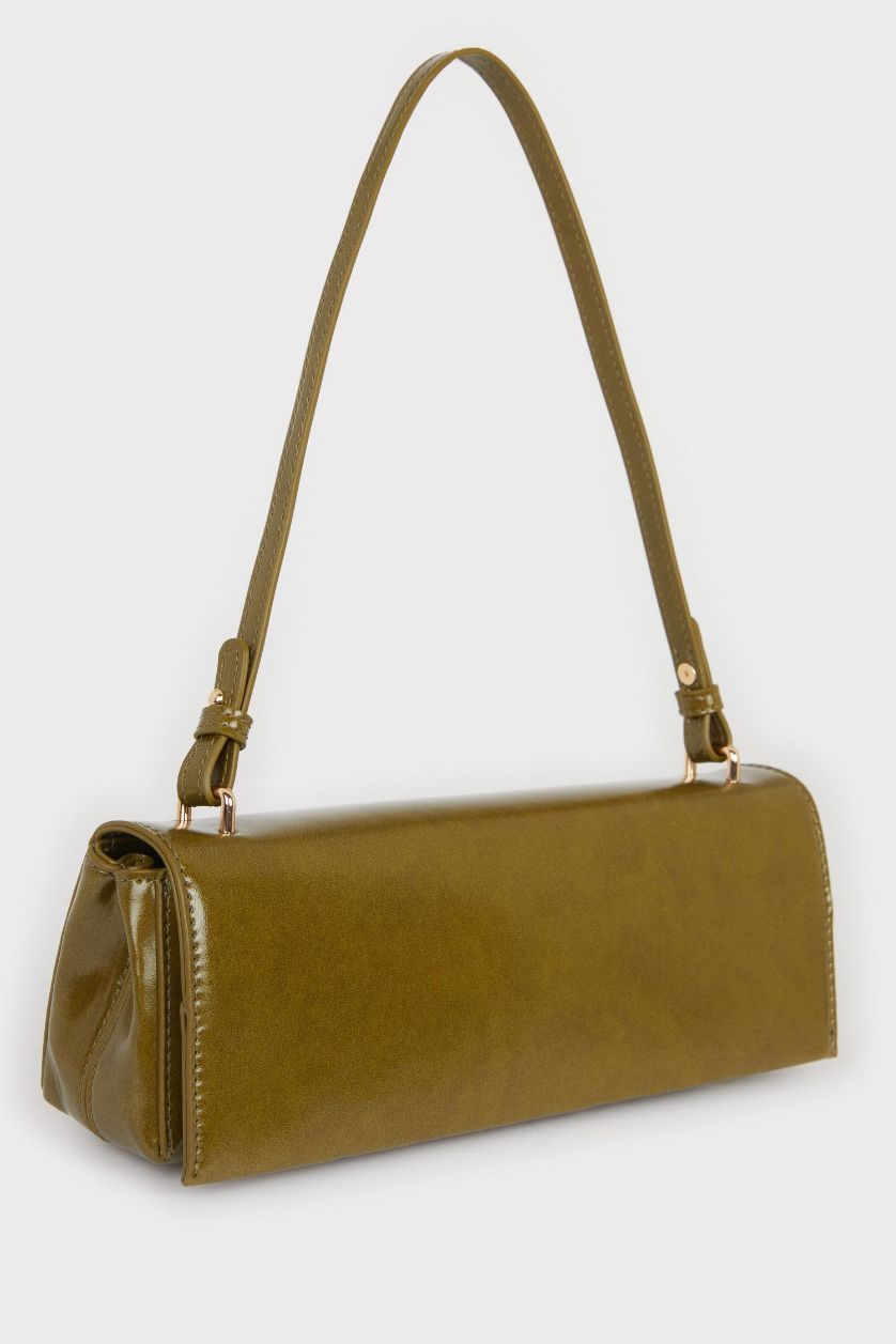 Woman Light Green Faux Leather