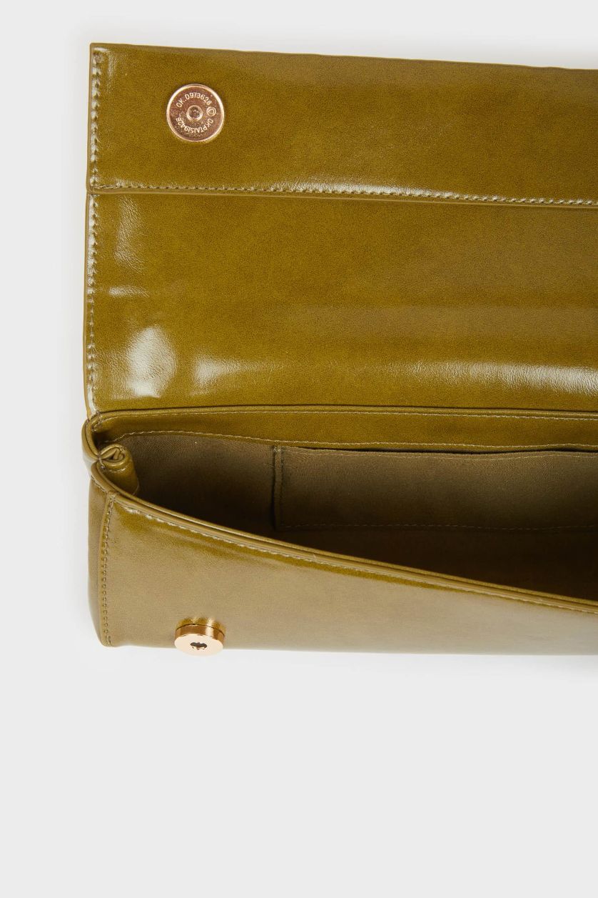 Woman Light Green Faux Leather