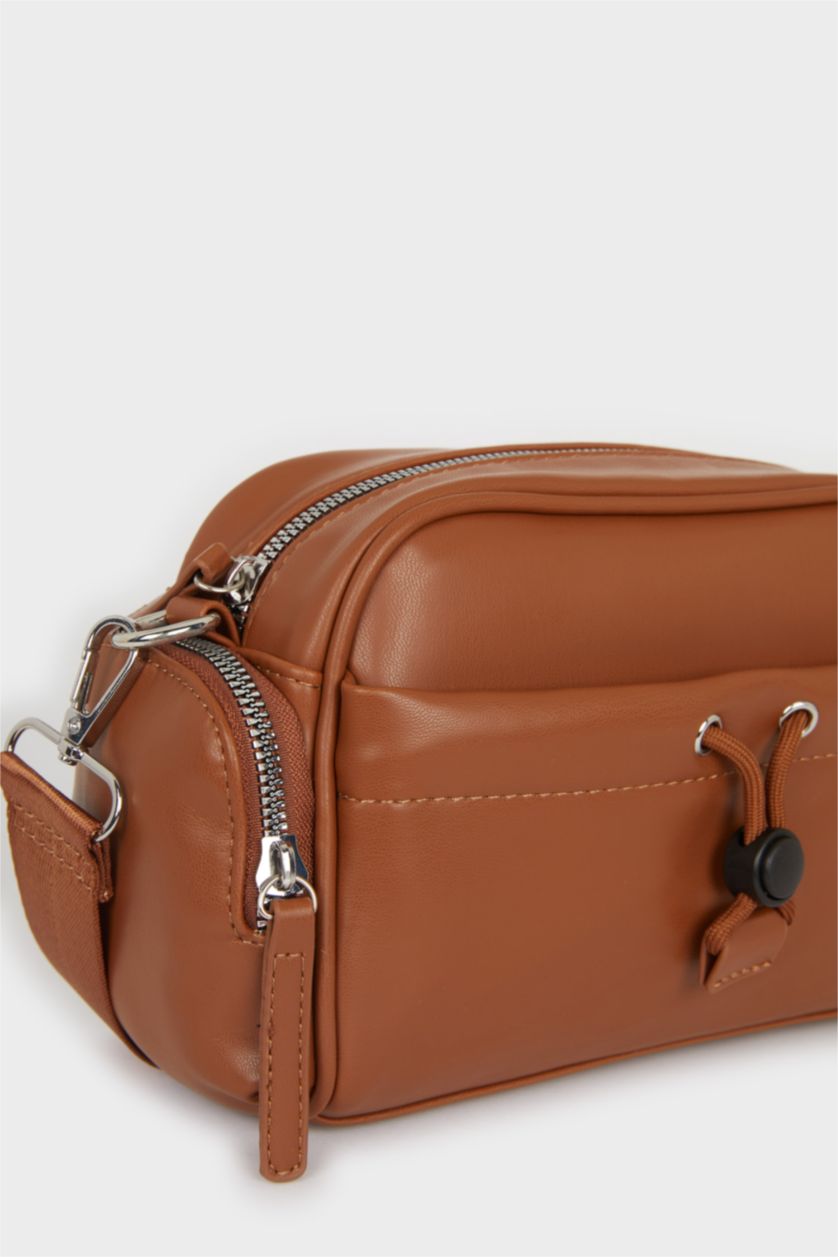 Женщины Коричневый Faux Leather Crossbody Bag