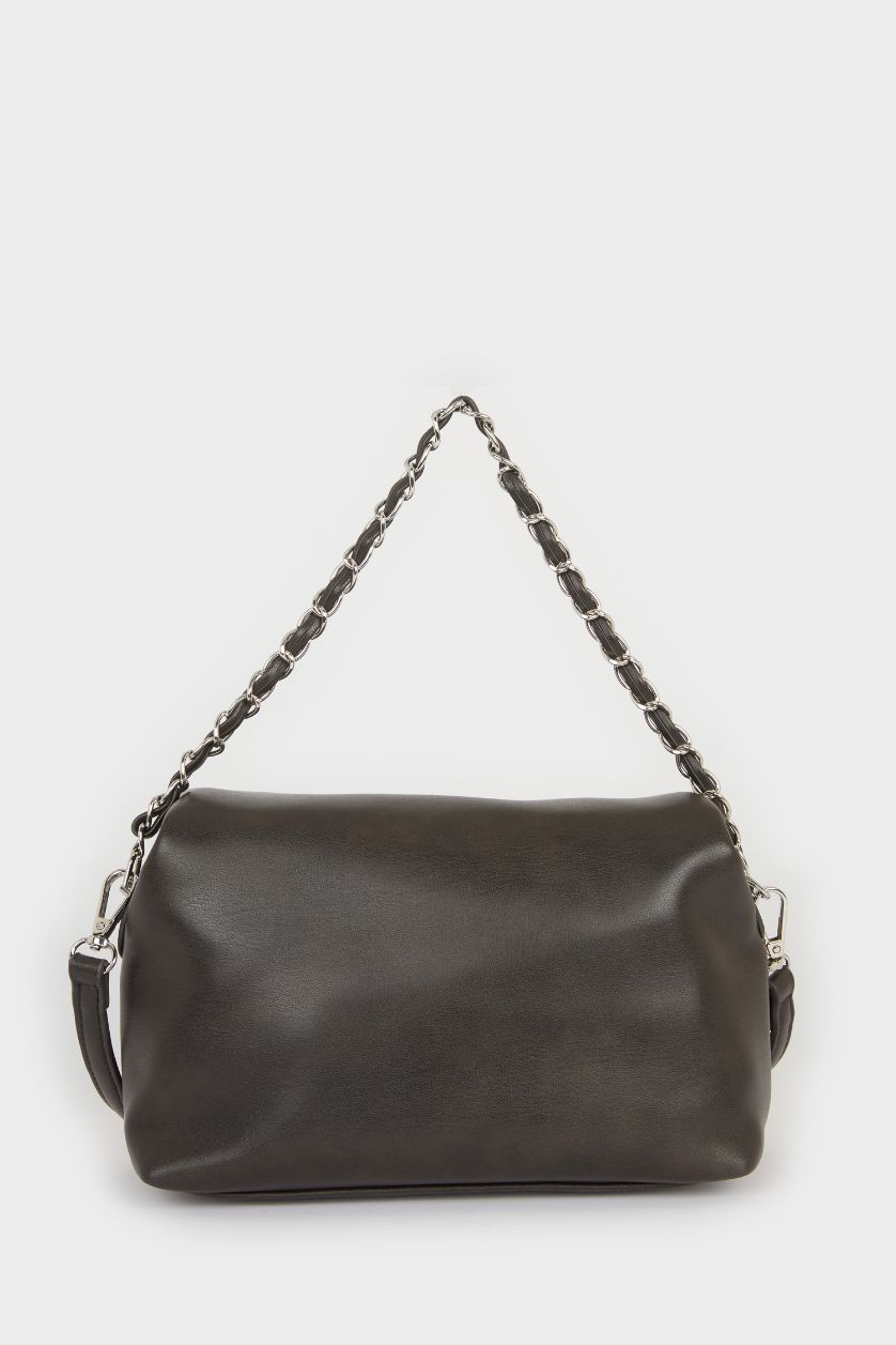 WOMAN Black Woman Faux Leather Crossbody Bag