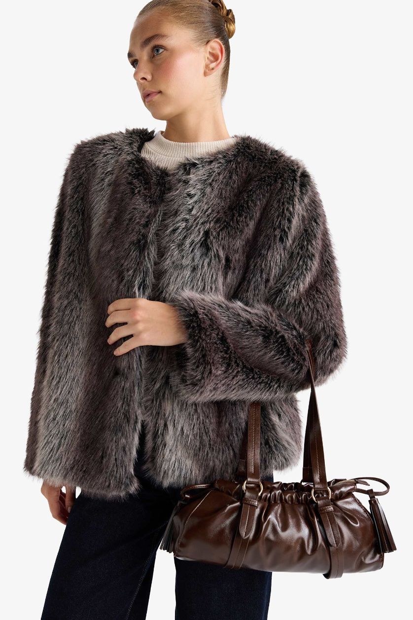 Kadın Kahve Kadın Suni Deri Çapraz Çanta