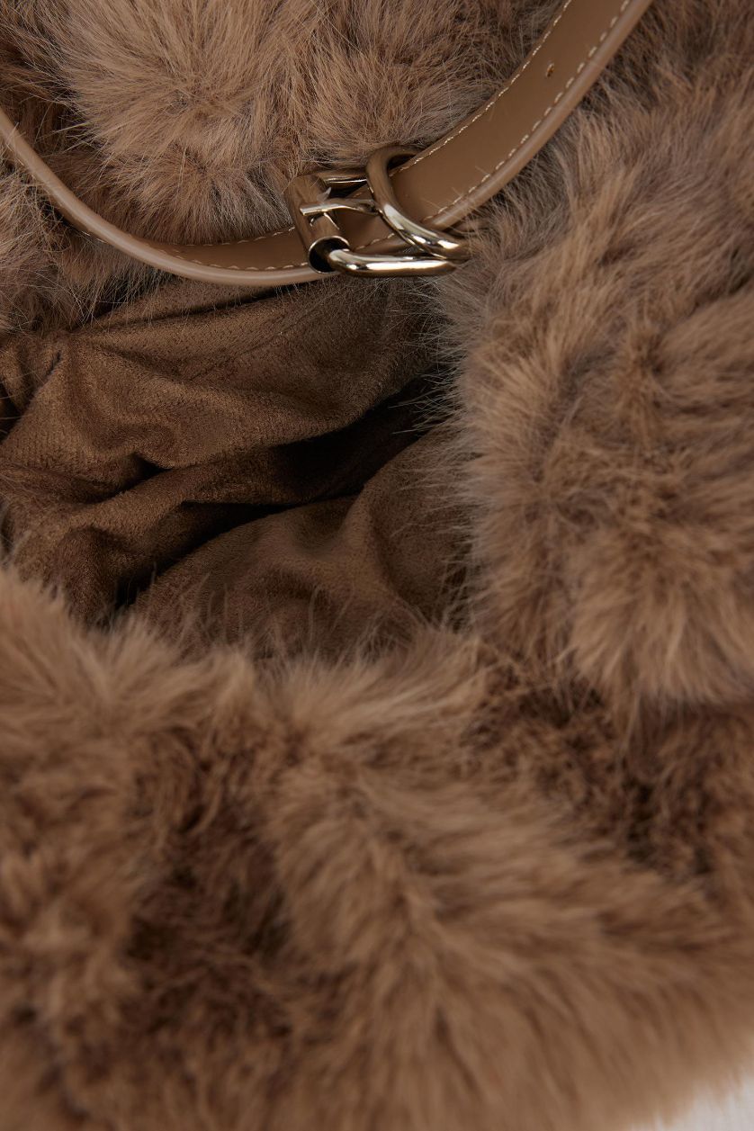 Kadın Gri Kadın Pelüş Çapraz Çanta