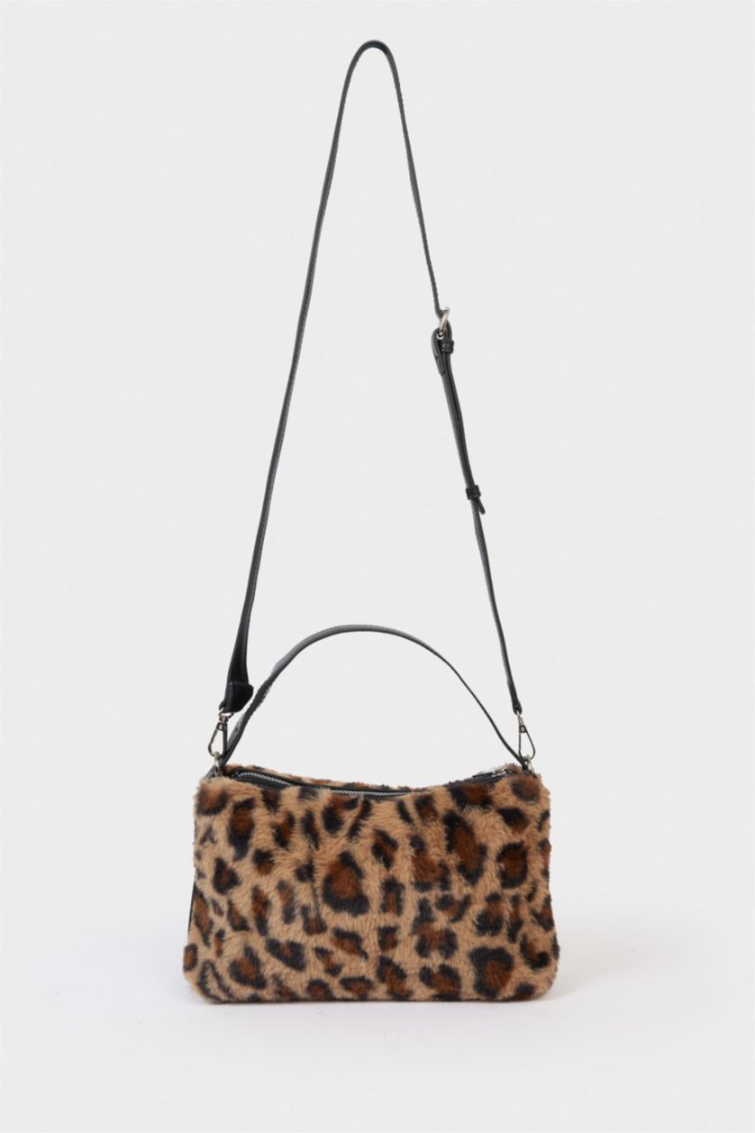 Kadın Karma Kadın Leopar Desenli Çapraz Çanta