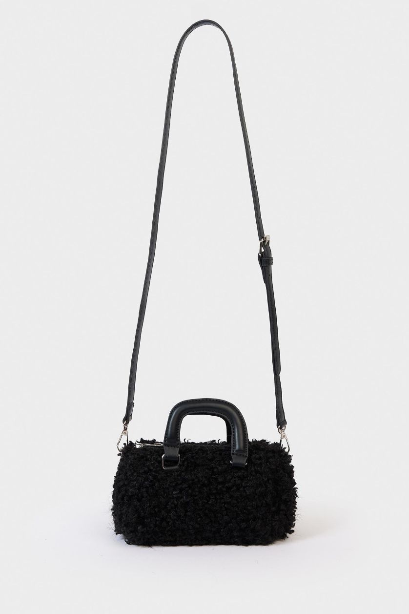 Kadın Siyah Kadın Pelüş Çapraz Çanta