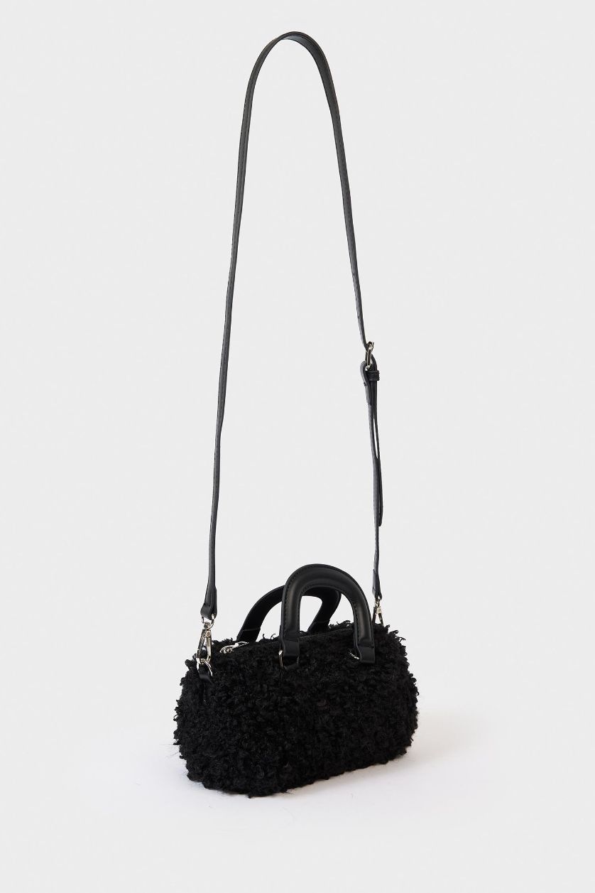 Kadın Siyah Kadın Pelüş Çapraz Çanta