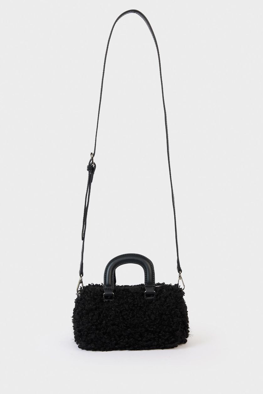 Kadın Siyah Kadın Pelüş Çapraz Çanta