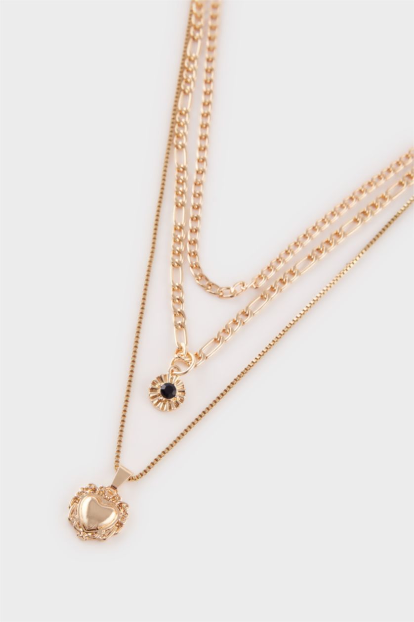 حريمي SILVER سلسله حريمي ذهبي اسود - 3 قطع