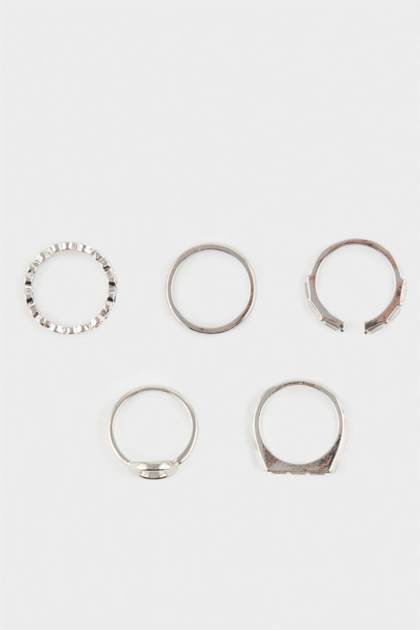 Kadın Gümüş Kadın 5'li Silver Yüzük