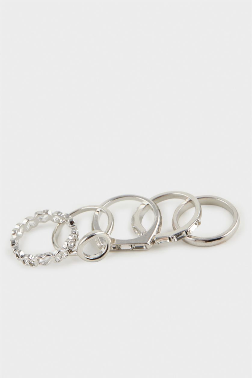 Kadın Gümüş Kadın 5'li Silver Yüzük