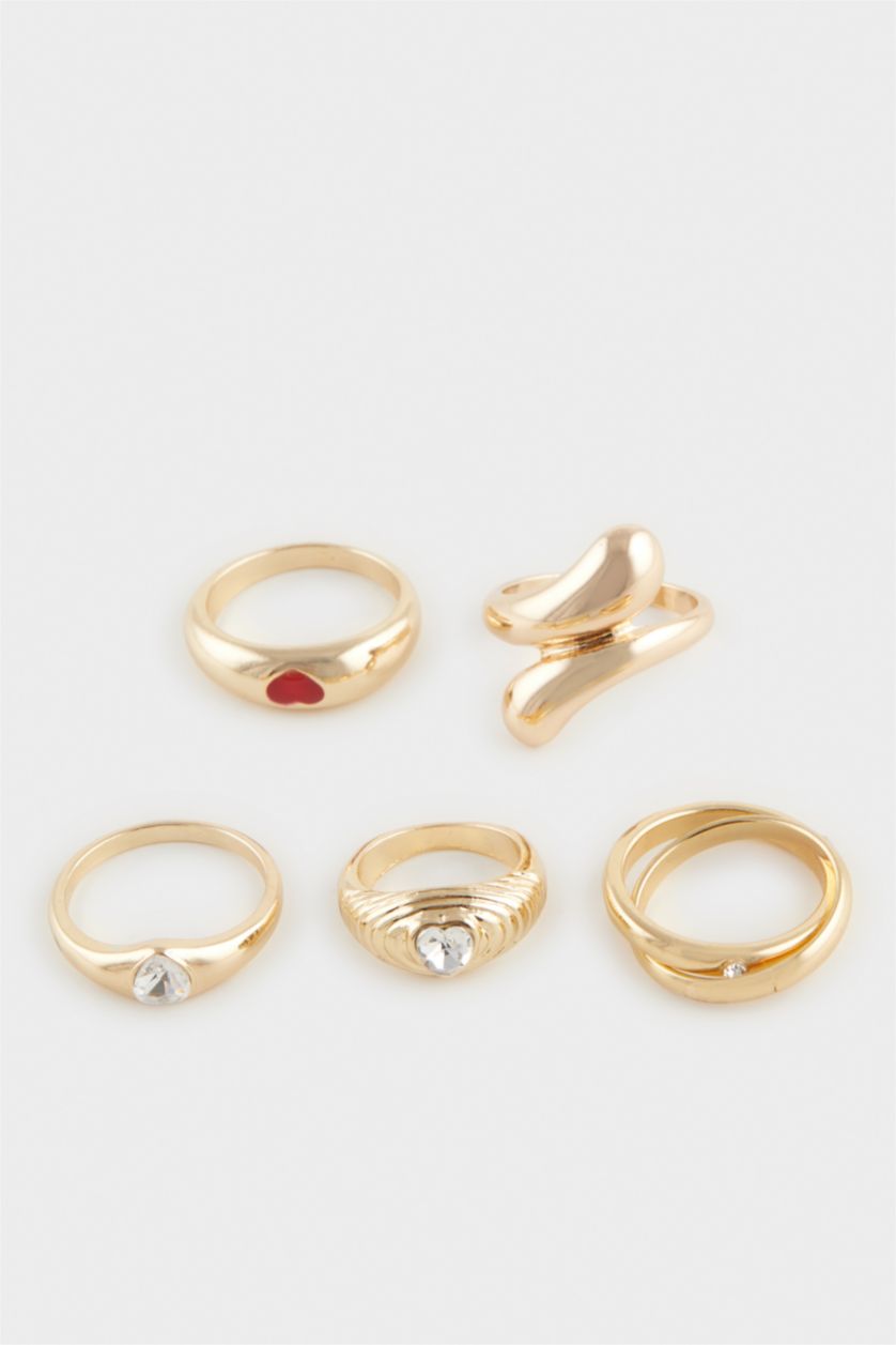 Kadın Altın Kadın 5'li Gold Yüzük