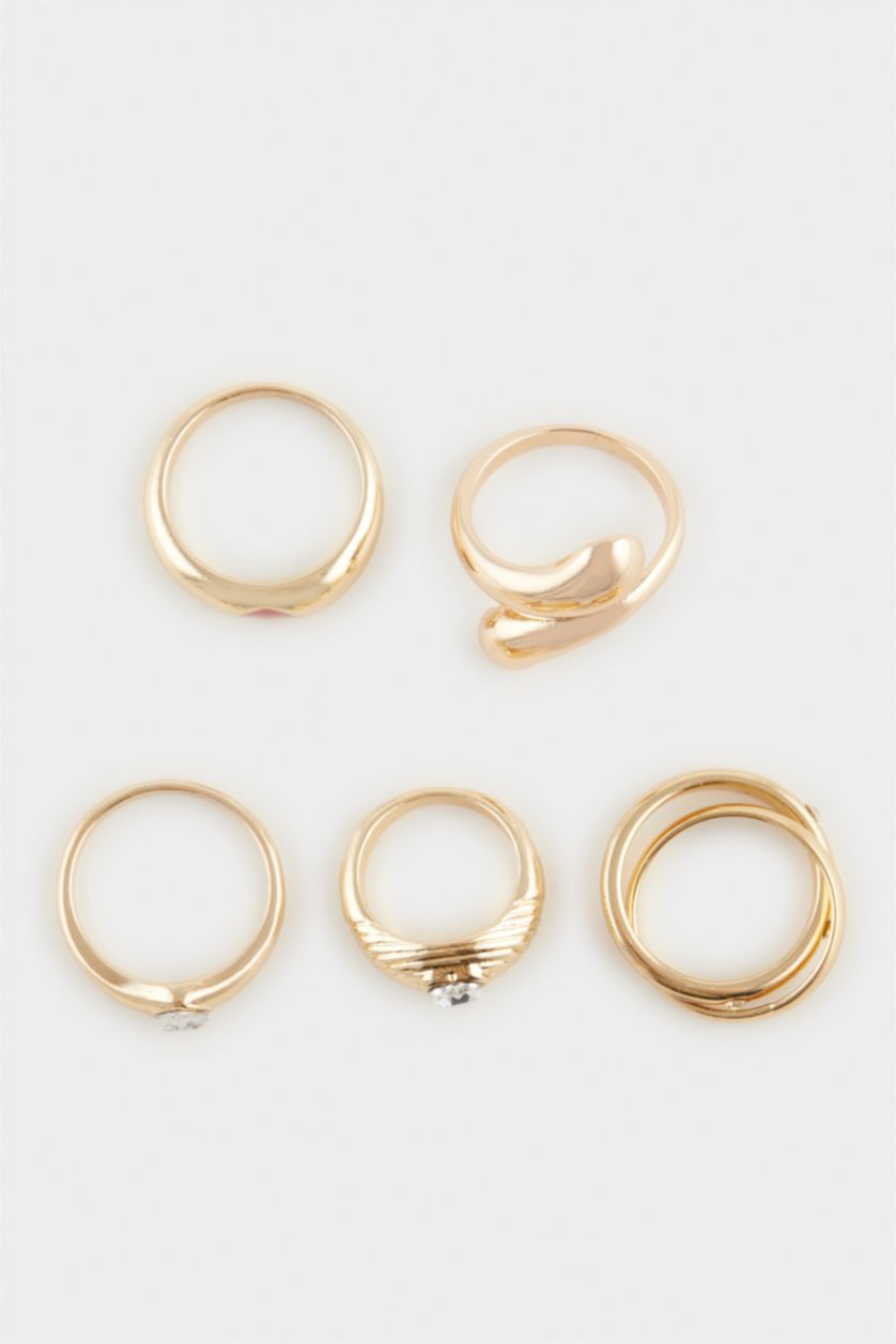 Kadın Altın Kadın 5'li Gold Yüzük