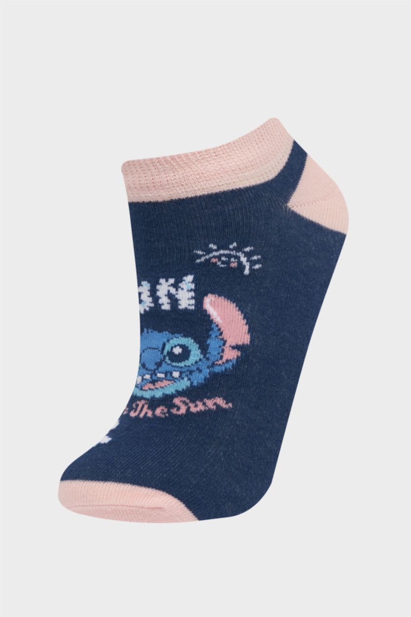 GIRLS & TEENS Karma Girl Lilo & Stitch Licensed 3 piece Cotton Short Sockss