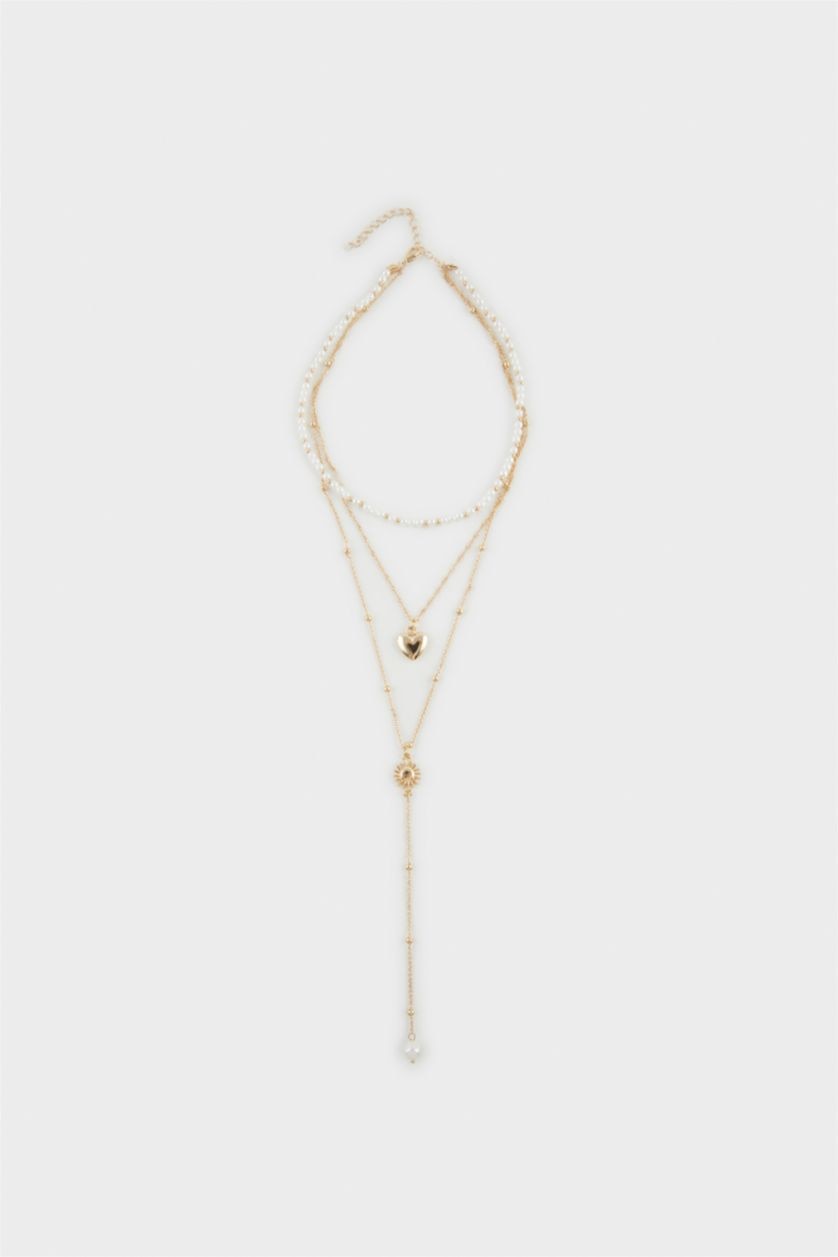 Kadın Altın Kadın 4'lü Gold Y Kolye