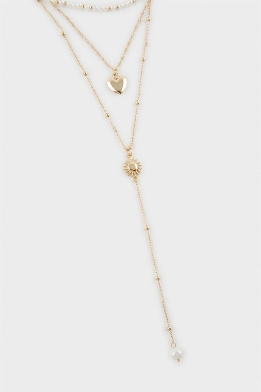 Kadın Altın Kadın 4'lü Gold Y Kolye