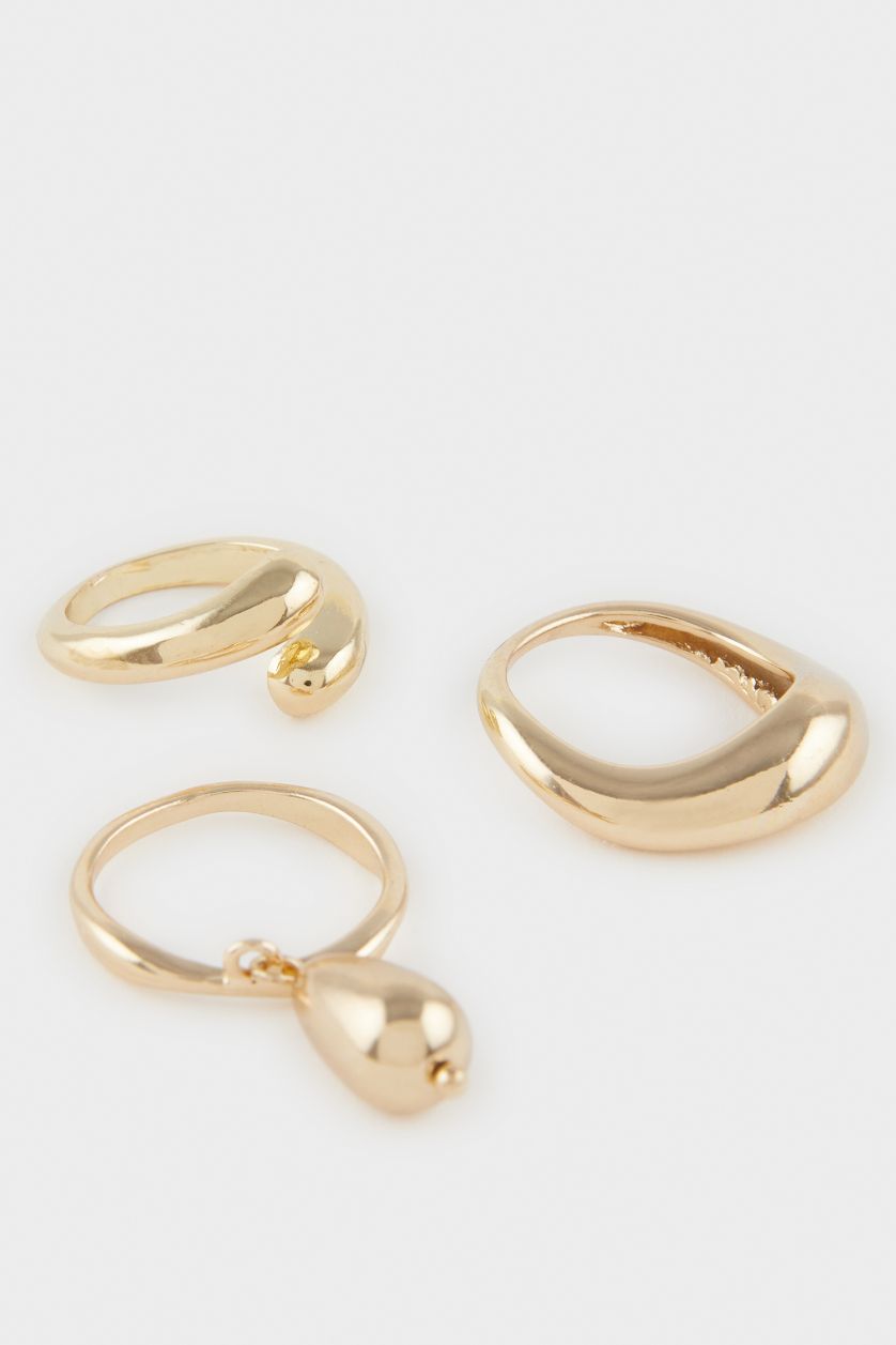 نساء Altın خاتم من 4 قطع