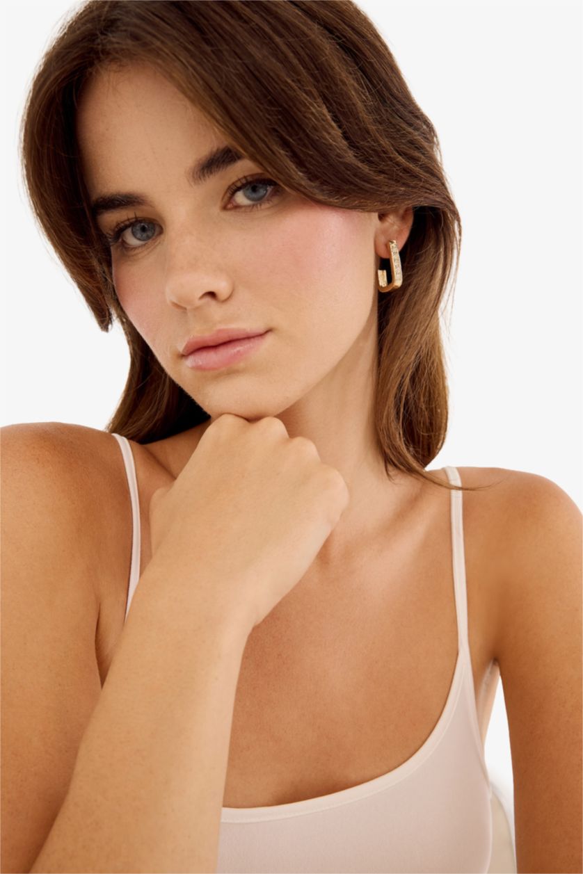 نساء Altın طقم 3 حلق ذهبي نسائي