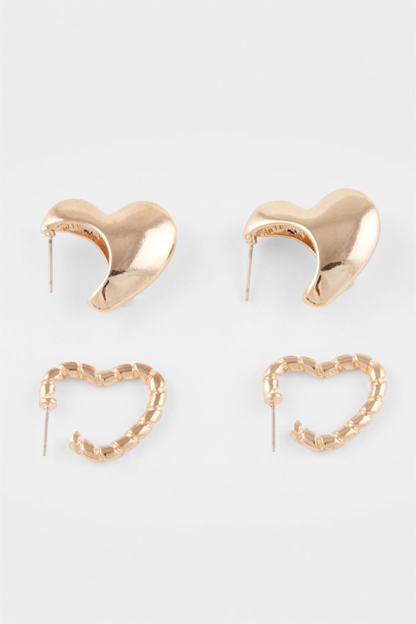 FEMME Altın Lot de 2 Boucles d’oreilles dorées pour femme