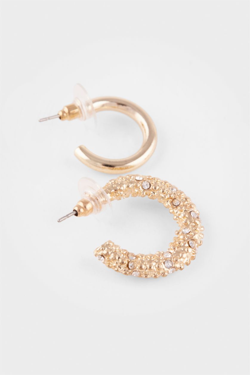 Kadın Altın Kadın 3'lü Gold Küpe