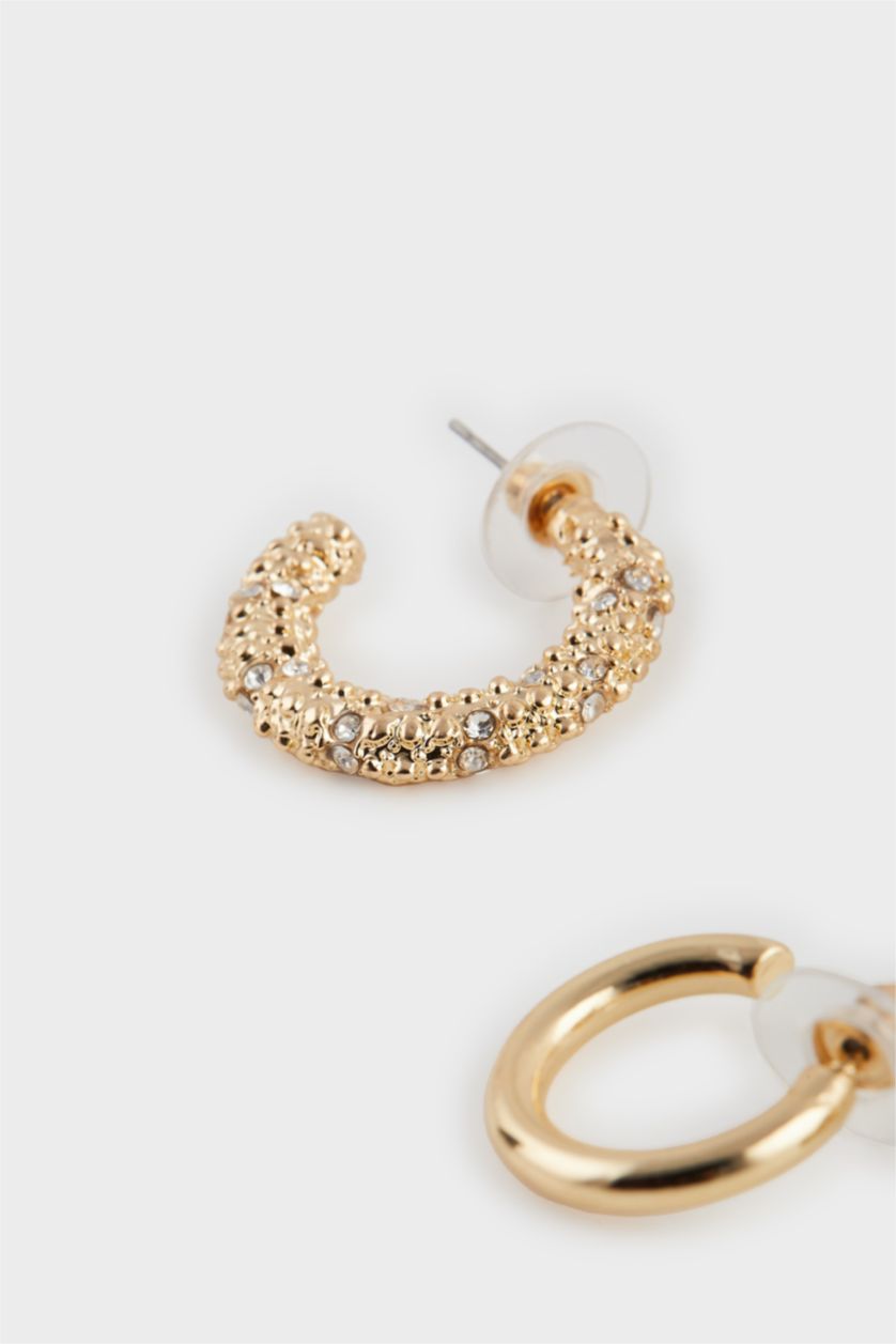 Kadın Altın Kadın 3'lü Gold Küpe