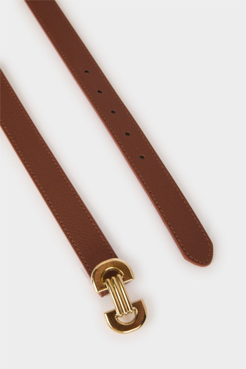 FEMME Marron Ceinture femme en simili cuir
