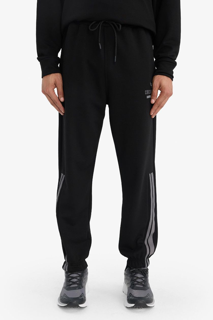 MAN Black Standard Fit Modal Jogger Sweatpants