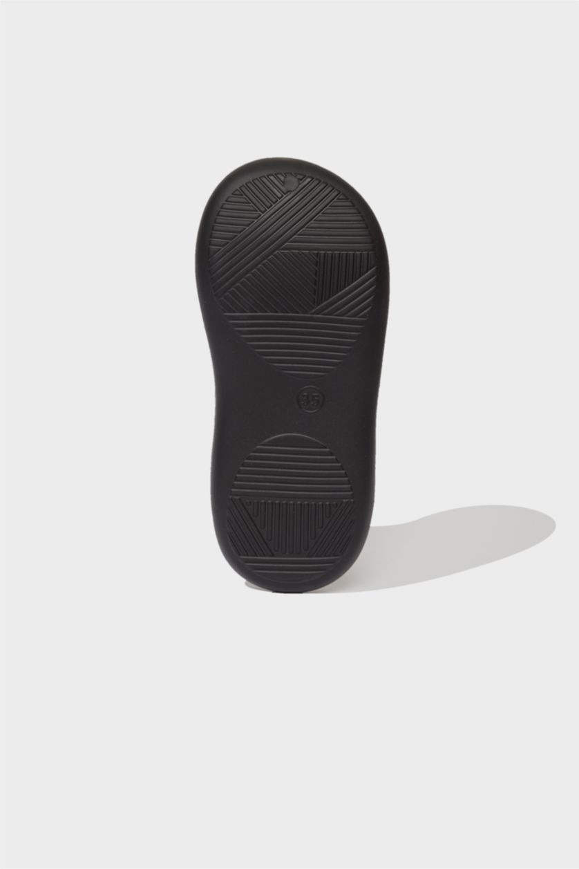 Erkek Çocuk - Genç Erkek Siyah Yüksek Taban Terlik Erkek Çocuk