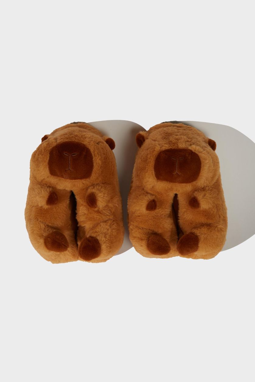 Kız Çocuk - Genç Kız Kahve Düz Taban Panduf Kız Çocuk