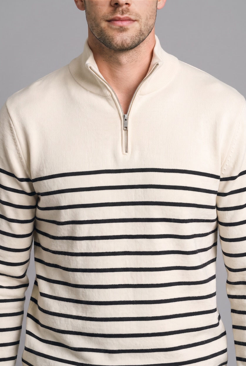 MAN Ecru Standard Fit Knitwear Pullover