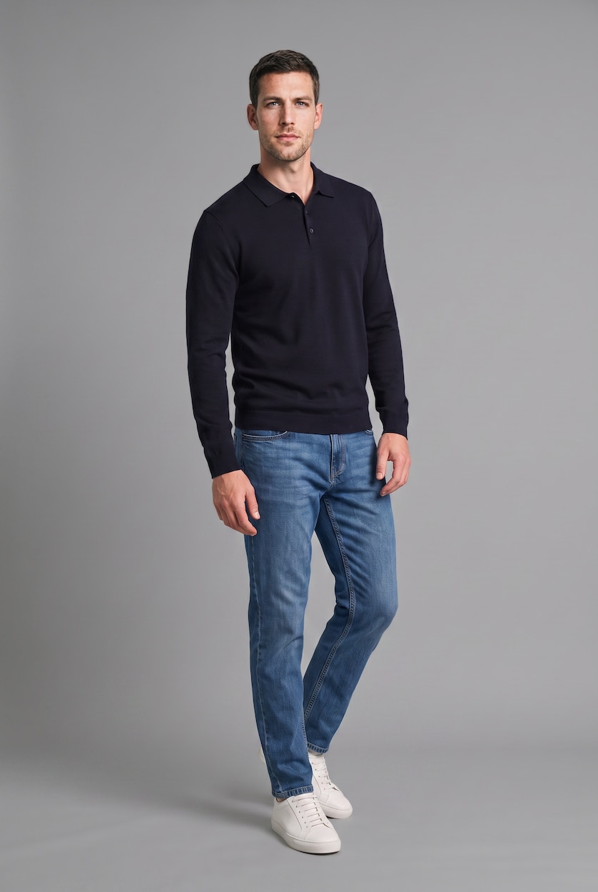 Man NAVY Standard Fit Knitwear Pullover