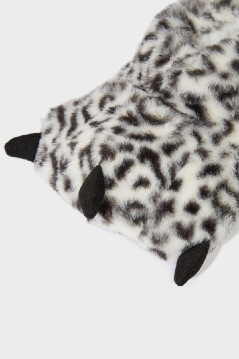 Kadın Karma Kadın Desenli Düz Taban Panduf