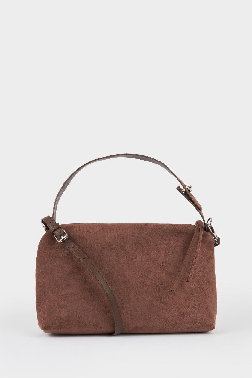 Kadın Koyu Kahve Kadın Süet Çapraz Çanta