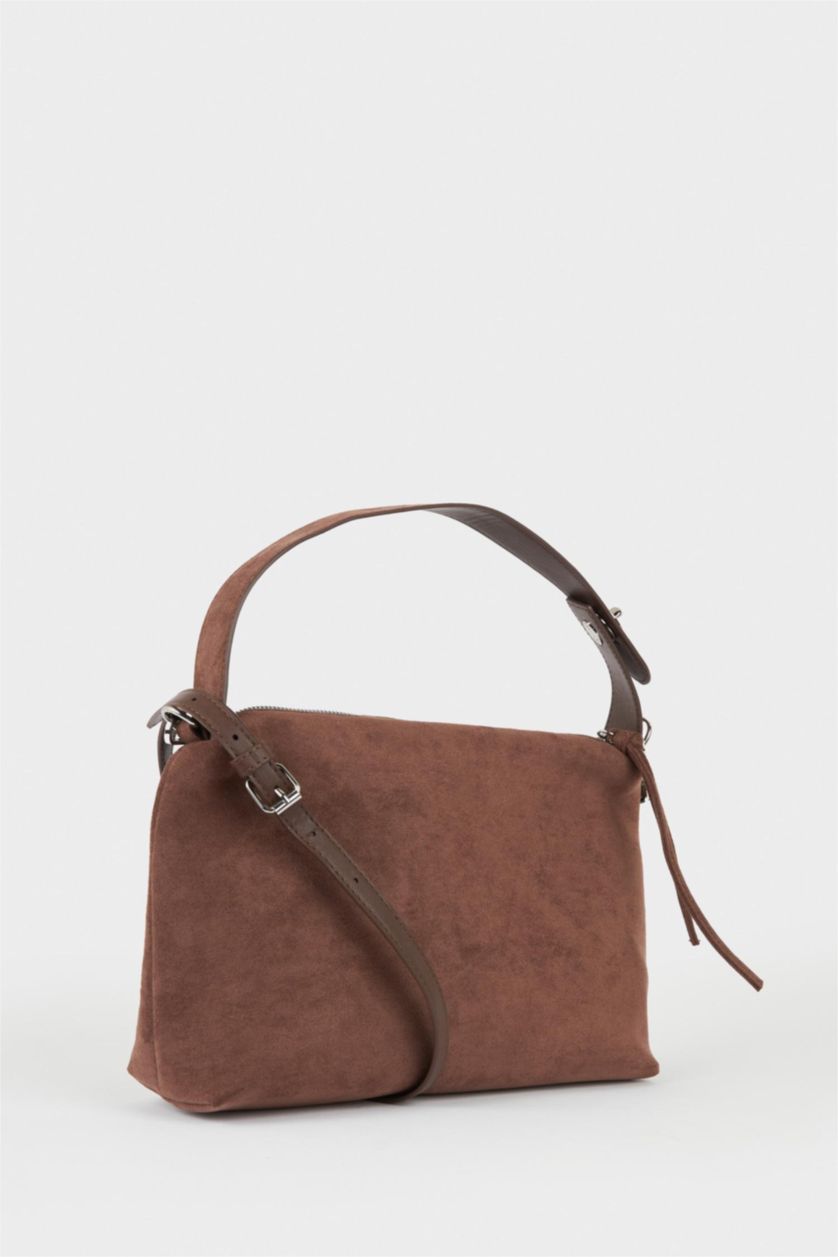 Kadın Koyu Kahve Kadın Süet Çapraz Çanta