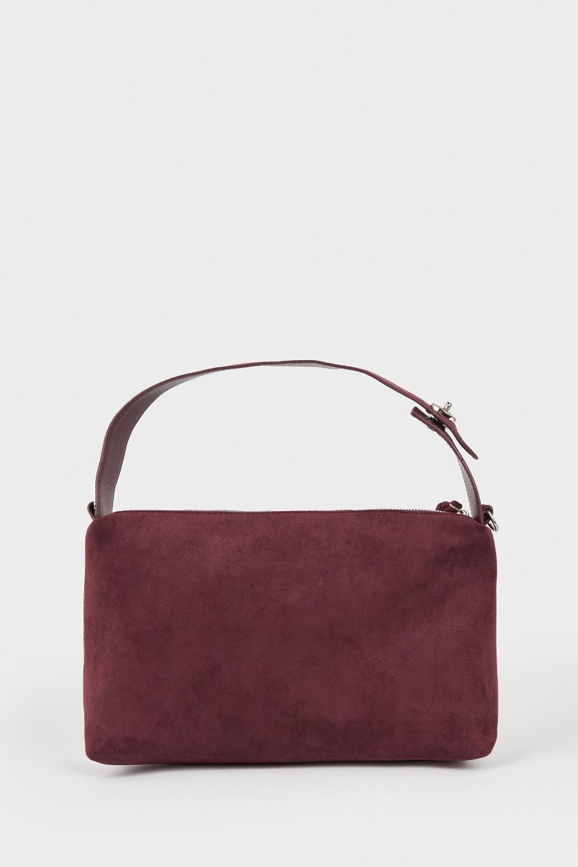 Kadın Koyu Bordo Kadın Süet Çapraz Çanta