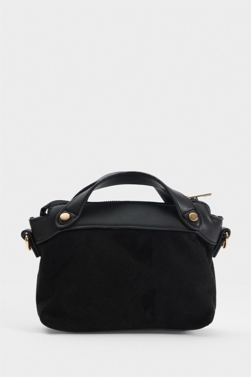Kadın Siyah Süet Çapraz Çanta