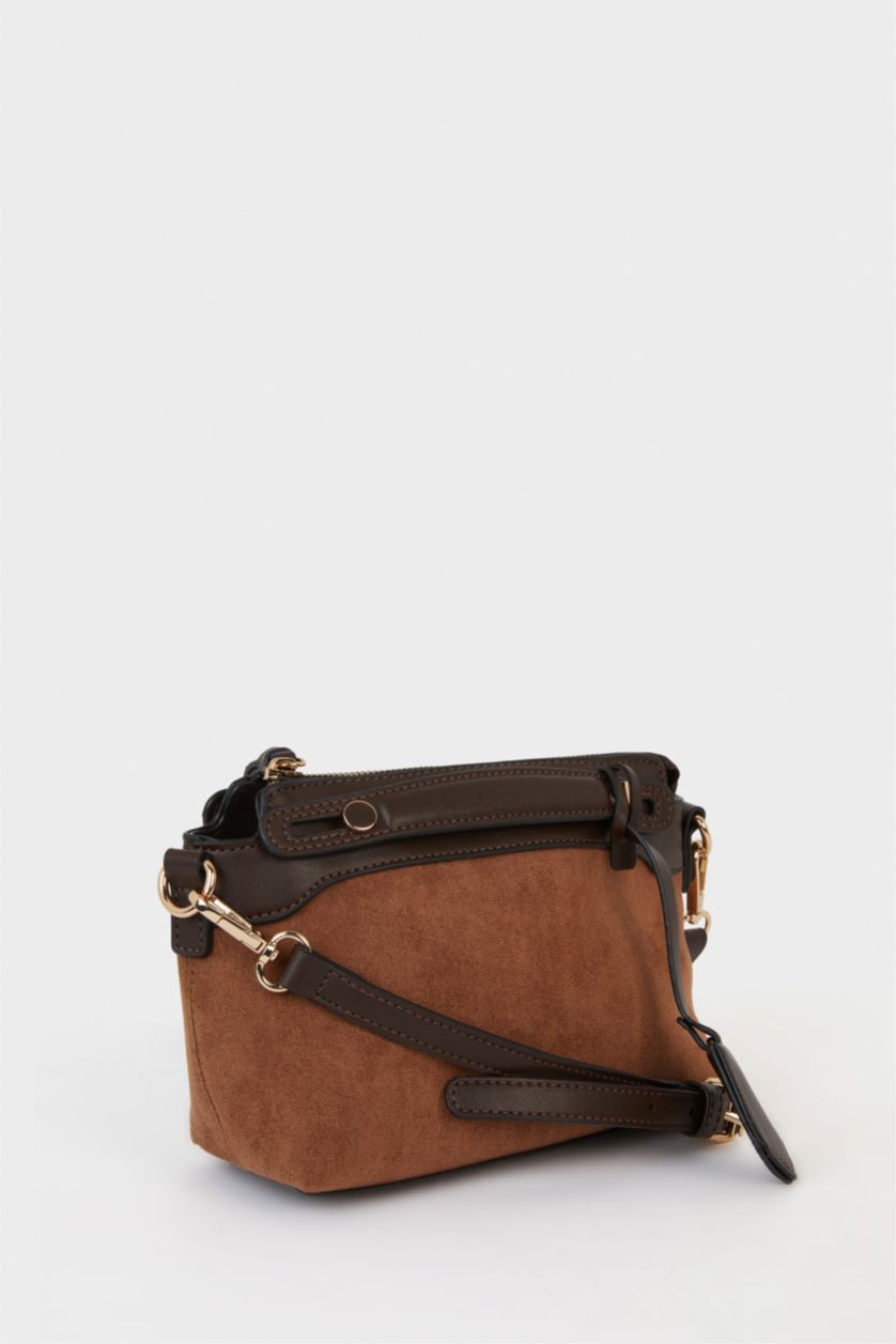 Kadın Koyu Kahve Süet Çapraz Çanta