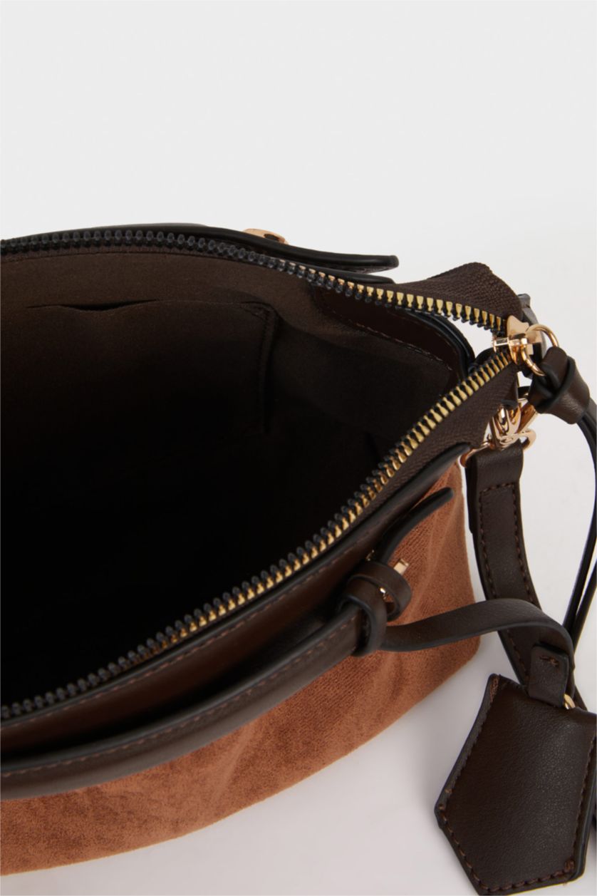 Kadın Koyu Kahve Süet Çapraz Çanta