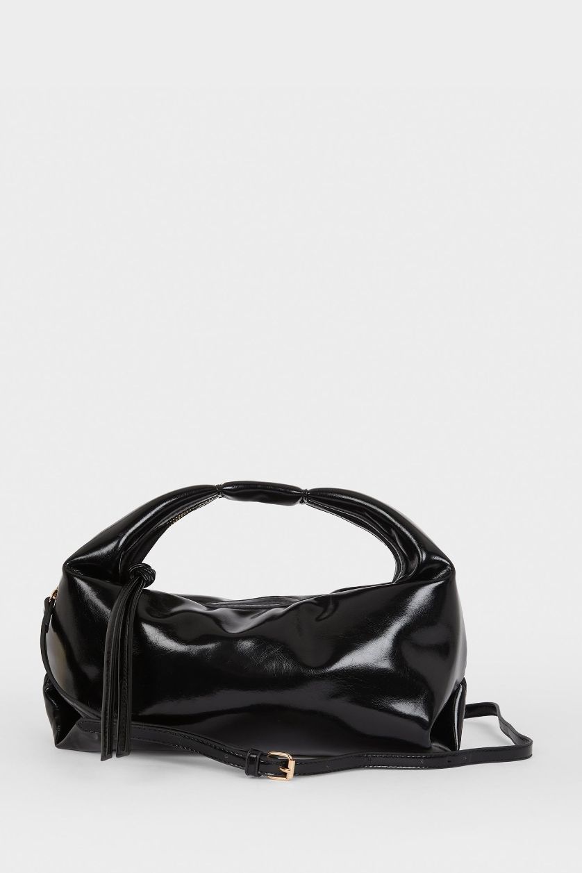 Kadın Siyah Suni Deri Çapraz Çanta