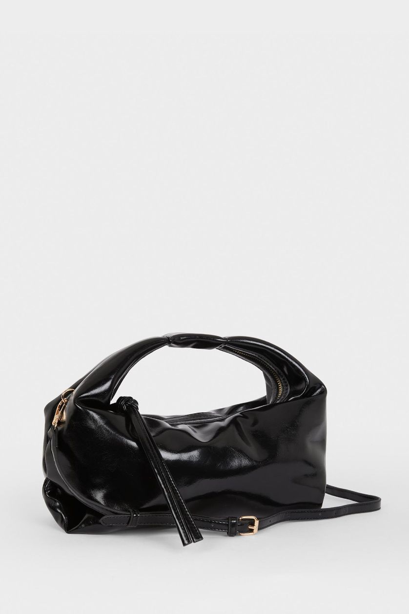 Kadın Siyah Suni Deri Çapraz Çanta