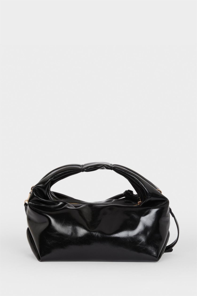 Kadın Siyah Suni Deri Çapraz Çanta