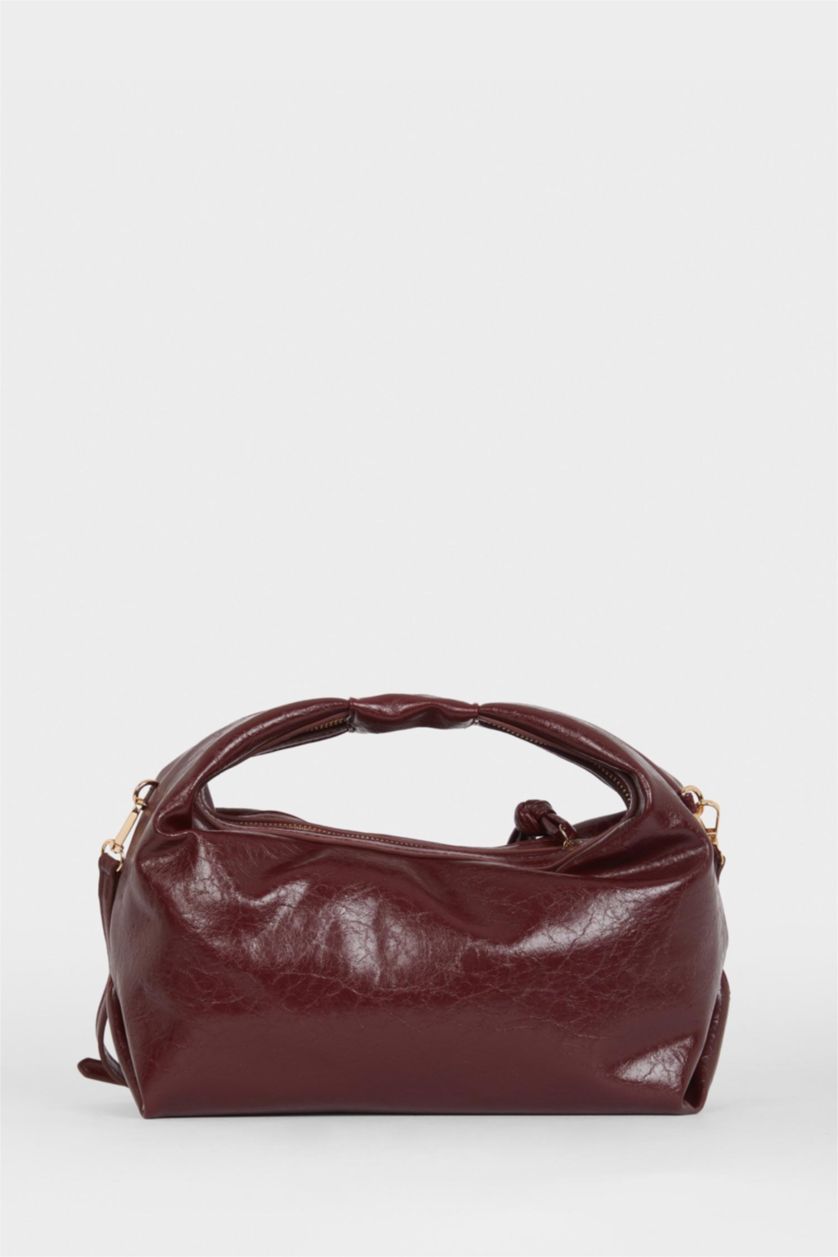 Kadın Koyu Bordo Kadın Suni Deri Çapraz Çanta