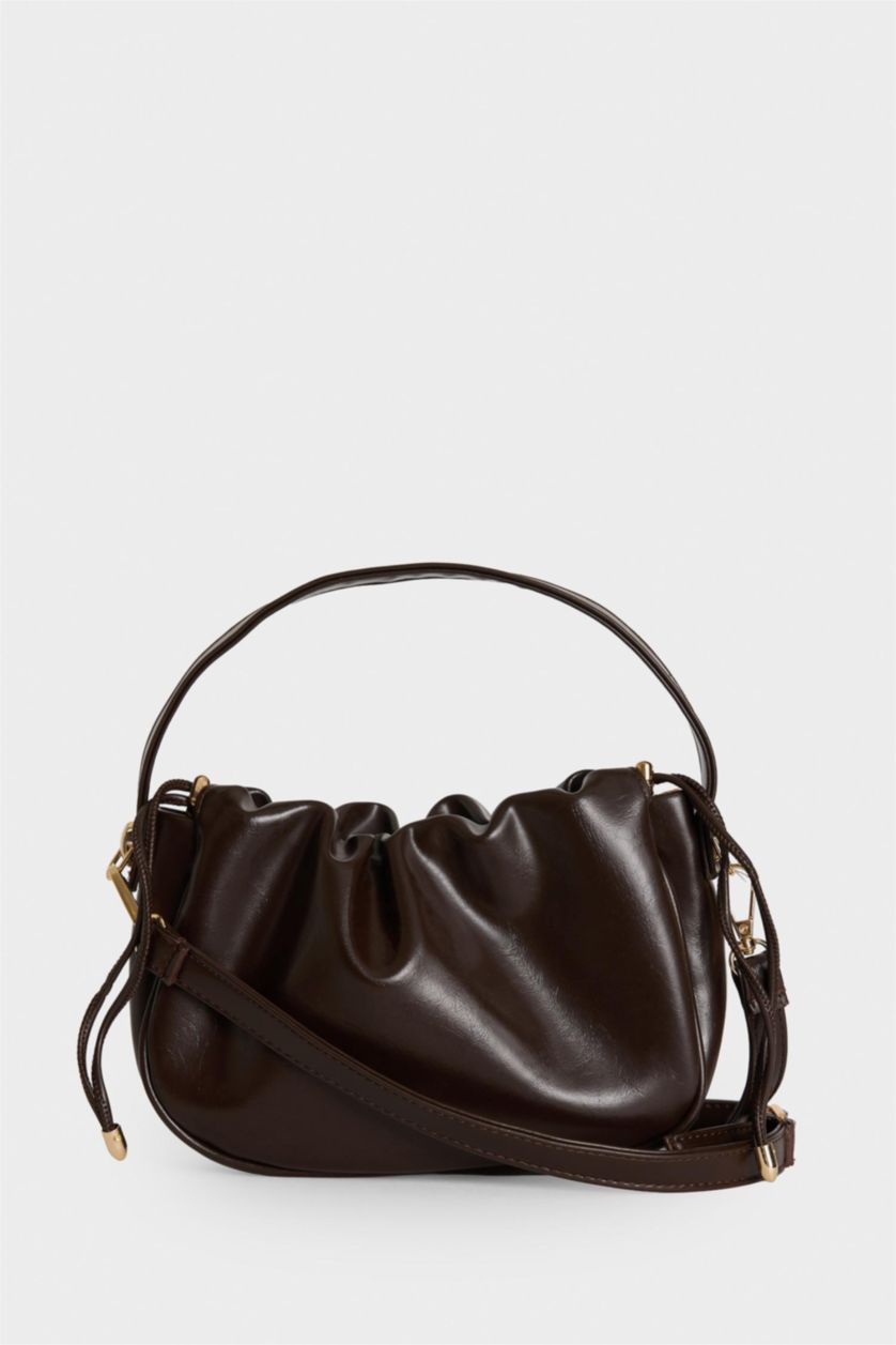 Kadın Koyu Kahve Kadın Suni Deri Çapraz Çanta